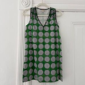 Layla Green Cotton Circle Pattern Mini Dress